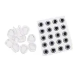 Kalap&uuml;&uuml;gi 3D silmad, 20 tk., 8 mm ja 10 mm, 10+10 tk.