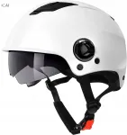 Westt valge mootorrattakiiver, L-XL (59-62 cm)