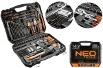 T&ouml;&ouml;riistade komplekt NEO 08-945, 143 tk, 1/2, 1/4 padrunid