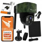 V&auml;line 4G LTE kaamera SIM-kaardiga, p&auml;ikeseenergia, p&ouml;&ouml;ratav, ORLLO TZ1 Ultra Camo
