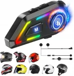 Mootorratta k&otilde;rvaklapid Bluetooth 5.3, 1000 mAh aku, RGB valgustus ja ANC
