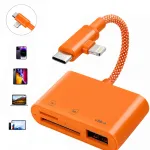 M&auml;lukaartide lugeja SD ja microSD TF USB-A 2.0 USB-C