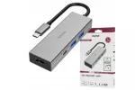 HAMA neljapordiline adapter: 1x USB-C, 2x USB-A, 1x HDMI