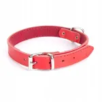 Nahast koera kaelarihm Dingo, punane, 3 cm, reguleeritav 39&ndash;49 cm