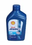 Pool-s&uuml;nteetiline mootori&otilde;li mootorratastele Shell Advance 4T AX7 15W-50, 1 l