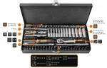 Padrunv&otilde;tme otsikute komplekt 1/4'' 63 osa 10-008 NEO