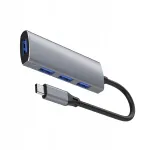 USB-C 4-&uuml;hes jagaja 3 USB 2.0 pesaga ja laadimisega