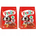 Kuiv koeratoit FROLIC veise- ja k&ouml;&ouml;giviljadega, 2 x 2,6 kg