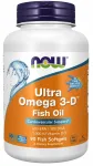 Toidulisand NOW Foods Ultra Omega 3-D koos D-vitamiini, EPA ja DHA-ga, 90 kapslit