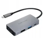 Silver Monkey USB-C adapter, 2x HDMI 4K 60Hz, USB-A, PD 100W
