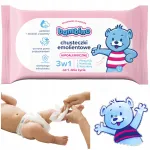 Niiskenahast salvr&auml;tikud Bambino, 57 tk., beebidele, t&otilde;mmatavad