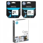 HP 303 tindikassett ja HP Copy paber