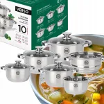 MG Home Verso 10-osaline 5-osaline roostevabast terasest pottide komplekt induktsioonile