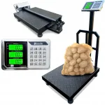 Elektroonilised platvormkaalud seljatoega, 300 kg, 45x60 cm