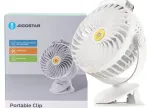 Kaasaskantav ventilaator klambriga ja niisutusfunktsiooniga, 5 kiirust, 4000r/min, valge