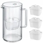 Vee filtreerimiskann AQUAPHOR GLASS 2,5 l valge 3 filtriga