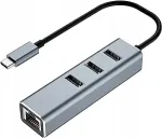 USB C jagaja SCHITEC, 4 &uuml;hendust, 5Gb/s, kompaktne