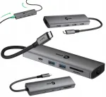 S&uuml;learvuti dokk USB-C PD 100W, 4x USB (3.0/2.0), 2x HDMI, RJ45 ja VGA