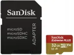 SanDisk Extreme Plus 32GB 100MB/s Class 10 UHS-I V30 microSDHC m&auml;lukaart koos adapteriga
