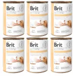 BRIT Hepatic veterinaarne koeratoit kalkunilihaga maksafunktsiooni jaoks, 6 x 400 g