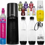 SodaStream Terra must veesodusti 3 pudelit, siirupi ja tooniku komplekt
