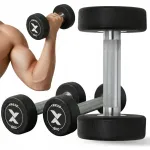 Hantlid XTREXO Pro, 6 kg, kummiga kaetud, malmist