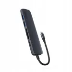 Epico USB-C multifunktsionaalne alumiinium hub 6in1, 100W, tumedassinine