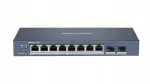 Hikvision PoE v&otilde;rgul&uuml;liti, 8 porti, hallatav, L2, gigabit, must