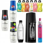 Sodastream Terra karbonisaator, pudel, 3 Bolero siirupit ja kotid