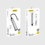 USB-C jagaja, 4 USB porti, must/hall