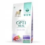 OPTIMEAL kuiv koeratoit v&auml;ikeste t&otilde;ugude t&auml;iskasvanud koertele, pardilihaga, 12 kg