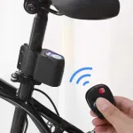 Jalgratta alarm juhtmevaba puldiga, 110 dB, patareitoitega
