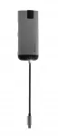 USB-C jaotur Verbatim 49142, 6 &uuml;hendust: 3x USB 3.0, HDMI 4K, RJ45, SD/microSD