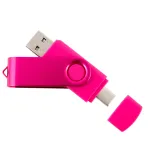 256GB USB m&auml;lupulk, USB 3.0/3.2, USB-C, TWISTER, roosa