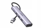 Adapter UGREEN, 3 x USB, Ethernet, hall