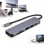 Dokk HUB 6-&uuml;hes: 2x USB 3.0, SD/MicroSD, USB-C PD 100W