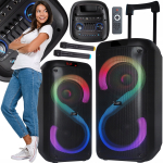 Kaasaskantav k&otilde;lar XXL 400W Partybox, karaoke, puldiga, AUX, USB, BT, FM