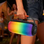 Juhtmevaba k&otilde;lar RGB valgustusega ja Bluetooth hoidjaga, must