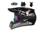 Mootorratturi kiiver Cross Light Enduro Quada prillide, kindaste ja XL maskiga