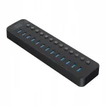 USB-jaotur Orico, 13 pesaga, individuaalsete 5Gbps l&uuml;lititega