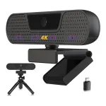 Arvuti 4K veebikaamera mikrofoniga ja automaatse fookusega