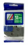 Brother TZ2-735, TZe-735 kleepuv teip, 12 mm, roheline valgete tr&uuml;kkidega