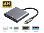 USB-C 3.1 kuni USB 3.0 ja HDMI HUB adapter, v.2022