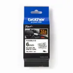 Iseteipuv lint Brother TZE-FX211, 6 mm, valge musta tekstiga, paindlik, TZEFX211