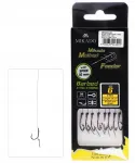 Valmis Mikado X-tra Strong punutud 0,12 mm, 10 cm s&uuml;steemid konksudega, 8 tk, suurus 10