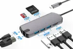 USB-C multifunktsionaalne 8-&uuml;hes adapter Ethernetiga