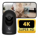 Traadita j&auml;lgimiskaamera Foscam R8M, 8 MP, must, WiFi, mikrolaine-radariga