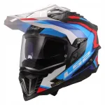 Enduro kiiver LS2 MX701 EXPLORER C FRONTIER, valge/sinine, XL (61-62 cm)