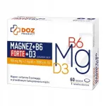 Toidulisand Magnesium + B6 Forte + D3, 60 tabletti, DOZ Product