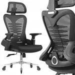 Kontoritool Spacetronik, ergonoomiline, must, v&otilde;rkkattel seljatugi